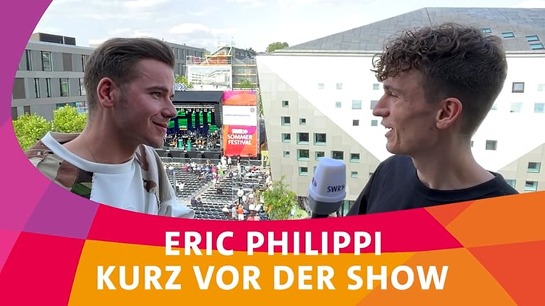 Eric Philippi im Interview mit Marcel Jakobi beim SWR Sommerfestival Ingelheim 2023