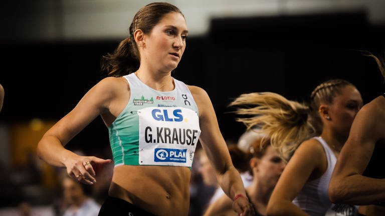 Gesa Felicitas Krause während den 71. Deutschen Leichtathletik-Hallenmeisterschaften in Leipzig (Foto: IMAGO, IMAGO / Beautiful Sports)